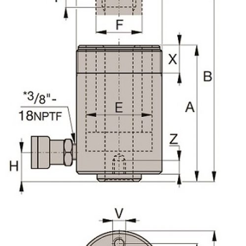 Cilindro de Aço Simples Ação Vazado (CSV): CSV4