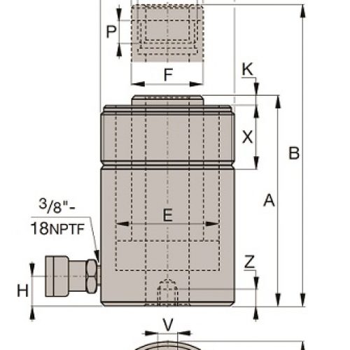 Cilindro de Aço Simples Ação Vazado (CSV): CSV